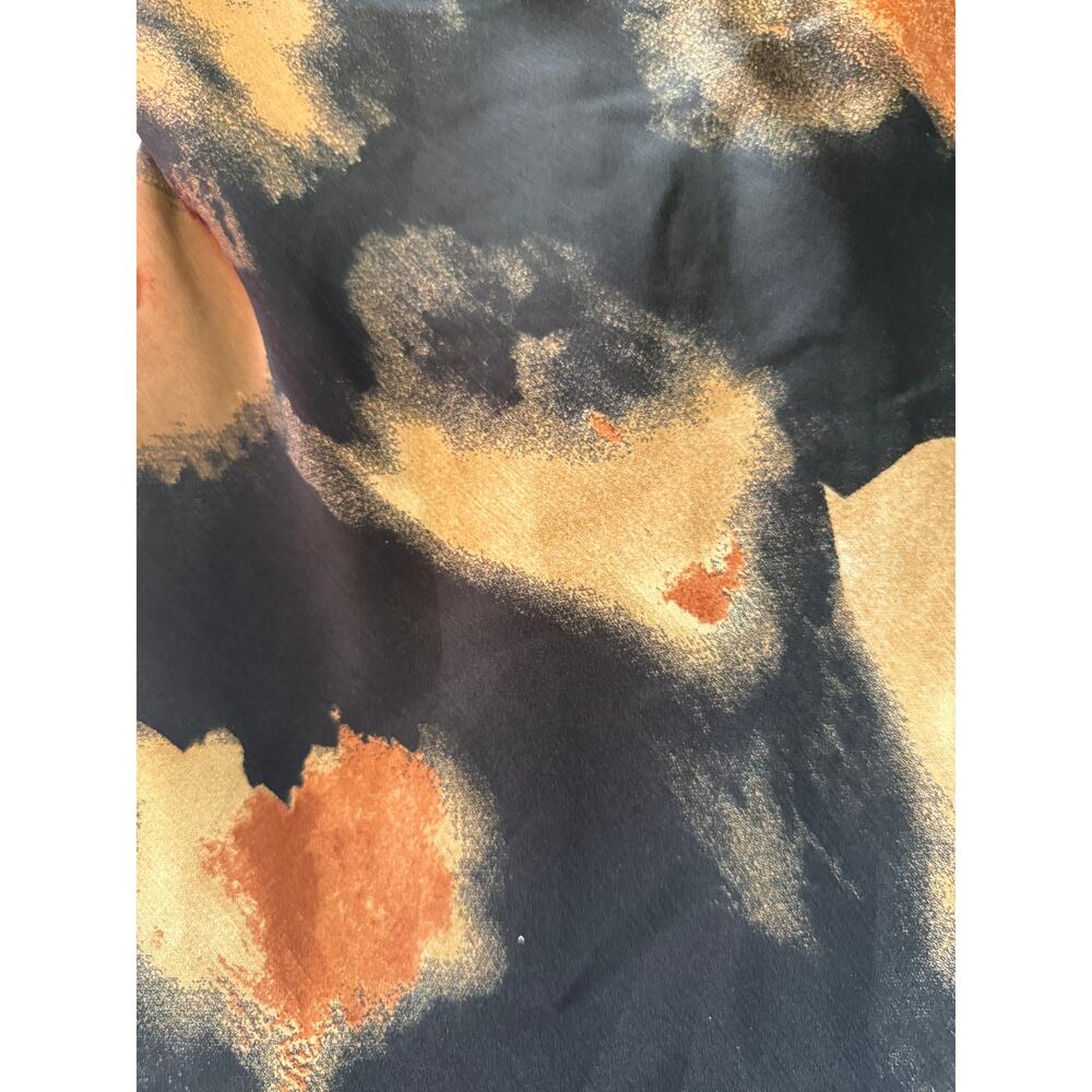 Lulus Halter Midi Dress Small NWT Satin Abstract Print Front Slit Open Back - Picture 14 of 16